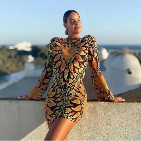 Zara Bodycon Paisley Boho Mini Dress Size M - Picture 2 of 8